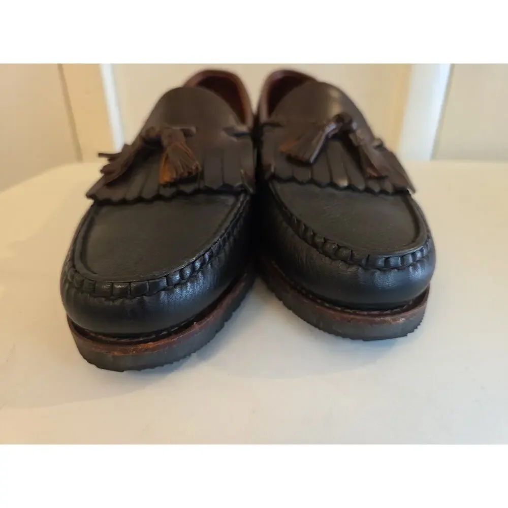 Allen Edmonds Nashua 42250 Men's Black Brown Leather Tassel Loafer Shoes Sz 10D